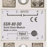 Relè a stato solido industriale DC-AC SSR-80DD 80A 3-32VDC a 5-60 VDC