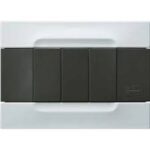 Simon urmet kadra placca in metallo bianco vega serie antracite 3 moduli