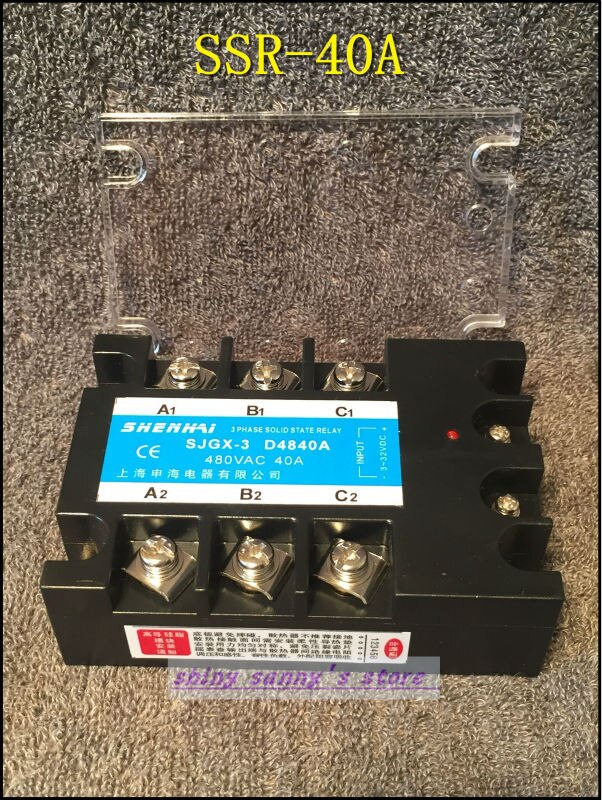 Aexit Relè A Stato Solido SSR-50DA 50A Con Dissipatore | Ingresso DC 3-32V Uscita AC 24-480V Per Automazione E Controllo