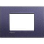 PLACCA BTICINO BRONZO LUCIDO CLUB 3 POSTI LNA4803CB