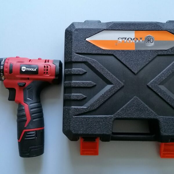 Trapano Avvitatore a Batteria a litio 12V Cordless con Valigetta ed Accessori