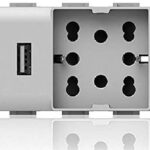 19106 PRESA CORRENTE UNIKA USB UNIVERSALE VIMAR PLANA COD. 4B V14 H21 USB
