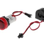 Lampada di segnalazione con voltmetro e amperometro modello AD101-22VAM