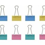 20 Clips Doppio Colori Metal Raccoglitore di carta Fermacarte multiuso 19mm