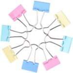 20 Clips Doppio Colori Metal Raccoglitore di carta Fermacarte multiuso 19mm - immagine 3