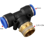 CONNETTORE TUBO FLUSSO D'ARIA REGOLATORE "1/4"