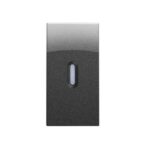 COPRITASTO DIFFUSORE 1 MOD ACCIAIO SCURO SIMON URMET NEA 10362AC